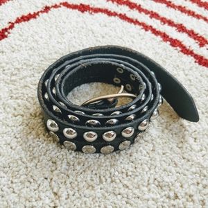 Linea Pelle Collection Silver Studded Belt